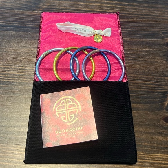 New! BudhaGirl Multi Color All Weather Bangles Bracelets Medium - Picture 9 of 15